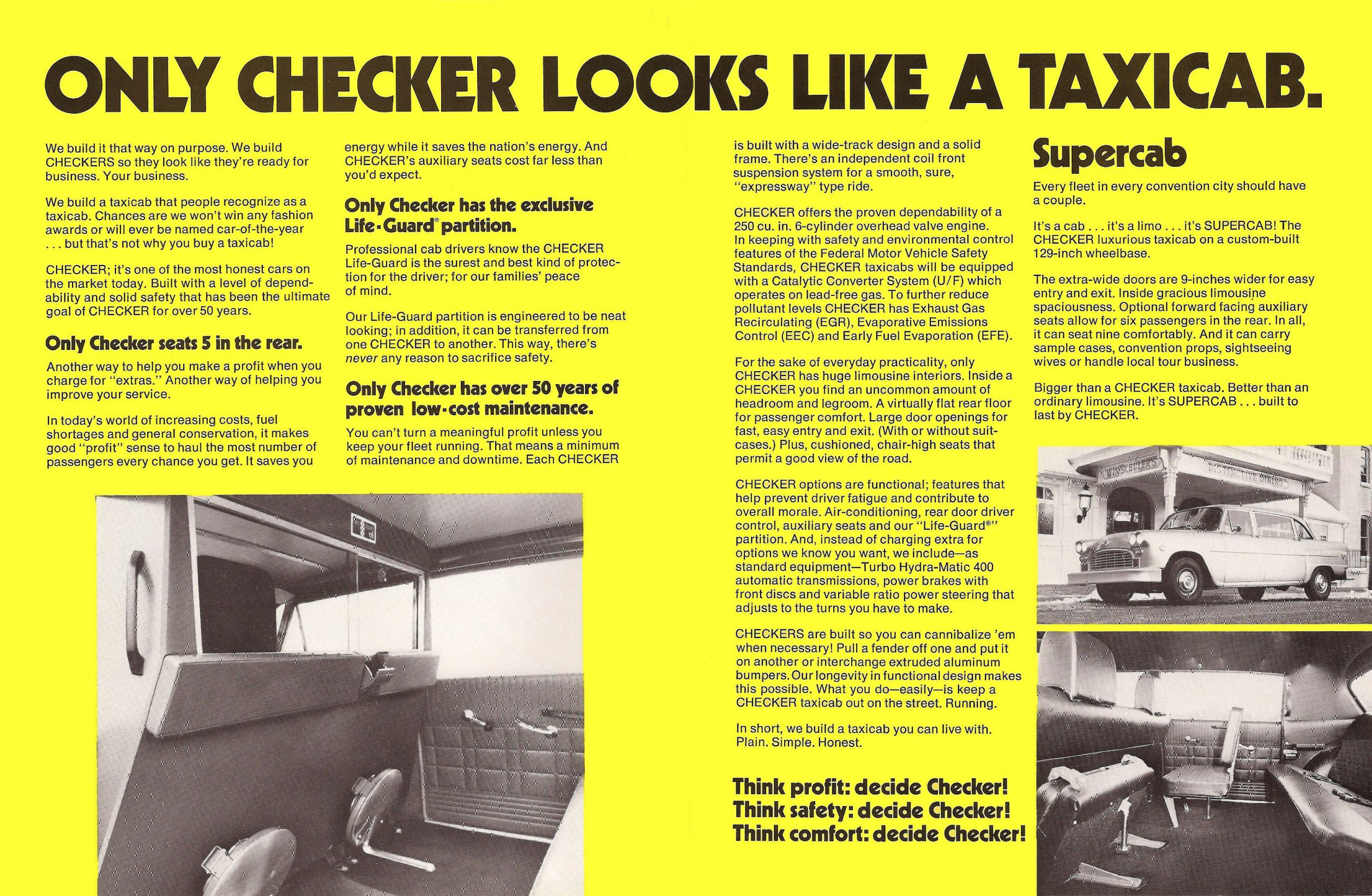 1976 Checker Taxicabs Brochure Page 2